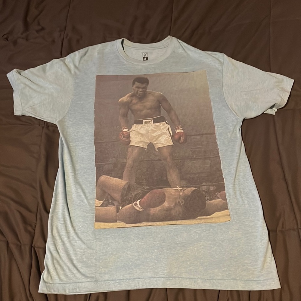 Muhammad Ali Graphic T Shirt Men Size Large Blue